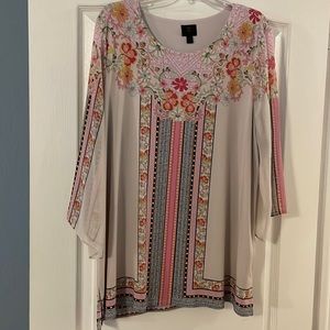 JM collection 3/4 sleeve plus size 2x blouse